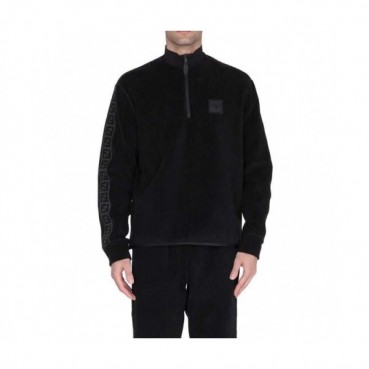 Fendi  Mens Logo Crew-neck Cotton Tshirts Black 