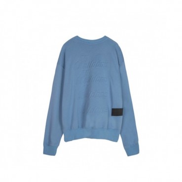 WELLDONE  Mm/Wm Retro Logo Crew-neck Tshirts Blue 
