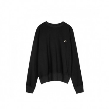 WELLDONE  Mm/Wm Retro Logo Crew-neck Tshirts Black 