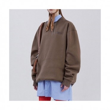 ADER  Mens  Minimal Cotton Tshirts Brown - ADER 2021 남성 미니멀 코튼 긴팔티 Ade0060x Size(A1 