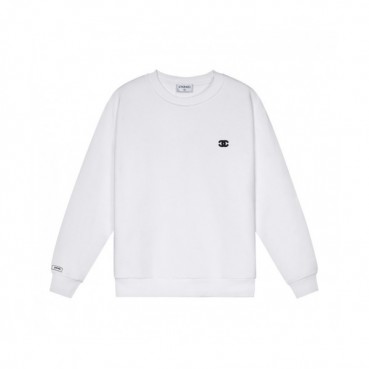 Chanel  Mm/Wm Crew-neck Logo Cotton Tshirts White 