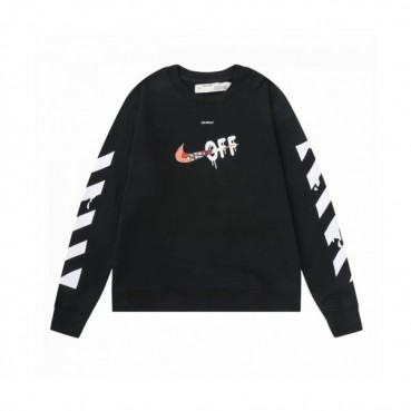 Off-white  Mm/Wm Logo Cotton Oversize Hoodie Black 