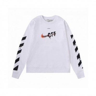 Off-white  Mm/Wm Logo Cotton Oversize Hoodie White 