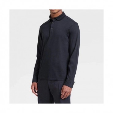 Ermenegildo Zegna  Mens Casual Cotton Tshirts Black - 에르메네질도 제냐 2021 남성 캐쥬얼 코튼 긴팔티 Zeg0311x Size(46 