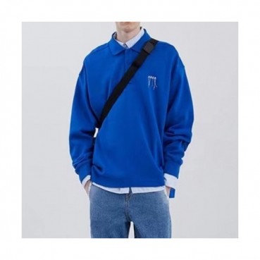 ADER  Mm/Wm Minimal Cotton Tshirts Blue - ADER 2021 남/녀 미니멀 코튼 긴팔티 Ade0051x Size(s 