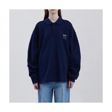 ADER  Mm/Wm Minimal Cotton Tshirts Black - ADER 2021 남/녀 미니멀 코튼 긴팔티 Ade0049x Size(s 