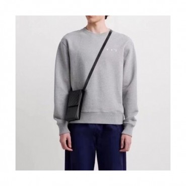 Off-white  Mm/Wm Logo Cotton Oversize Hoodie Gray 