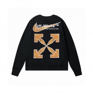 Off-white  Mm/Wm Logo Cotton Oversize Hoodie Black 