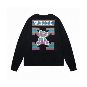 Off-white  Mm/Wm Logo Cotton Oversize Hoodie Black 