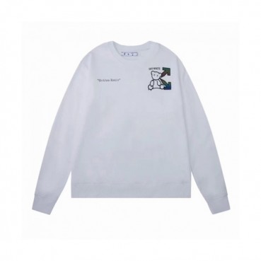 Off-white  Mm/Wm Logo Cotton Oversize Hoodie White 