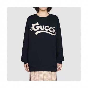 Gucci  Mm/Wm Logo Crew-neck Cotton Tshirts Black  