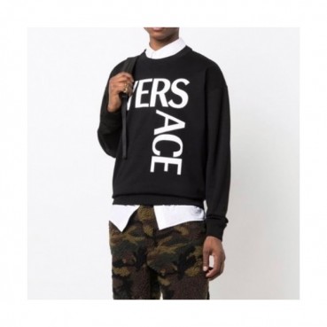 Versace  Mens Medusa Crew-neck Cotton Tshirts Black 
