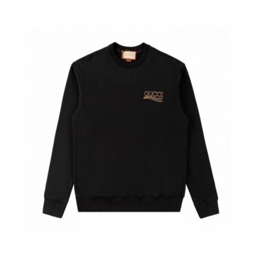 Gucci  Mm/Wm Logo Crew-neck Cotton Tshirts Black  