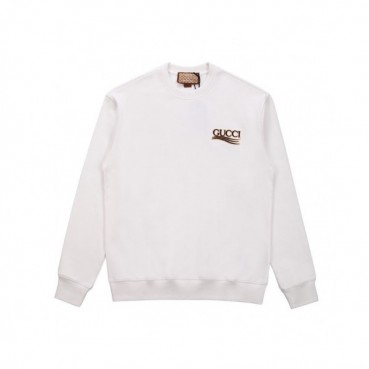 Gucci  Mm/Wm Logo Crew-neck Cotton Tshirts Ivory  