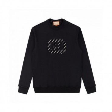 Gucci  Mm/Wm Logo Crew-neck Cotton Tshirts Black  
