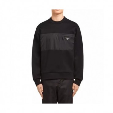 Prada  Mens Crew-neck Cotton Tshirts Black 