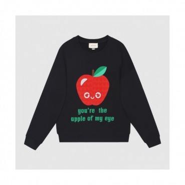 Gucci  Mm/Wm Logo Crew-neck Cotton Tshirts Black  