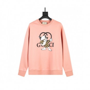 Gucci  Mm/Wm Logo Crew-neck Cotton Tshirts Pink 