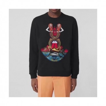 Burberry  Mm/Wm Logo Casual Cotton Tshirts Black - 버버리 2021 남/녀 로고 캐쥬얼 코튼 맨투맨 Bur04100x Size(s 