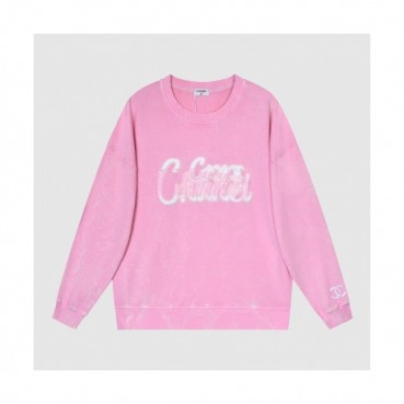 Chanel  Mm/Wm Crew-neck Logo Cotton Tshirts Pink 