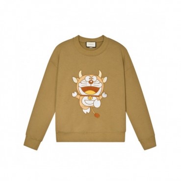 Gucci  Mm/Wm Logo Crew-neck Cotton Tshirts Camel 