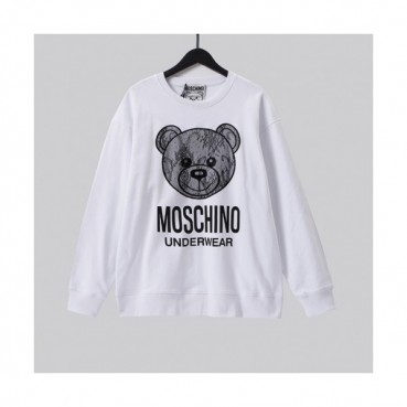Moschino  Mm/Wm Crew-neck Cotton Tshirts White 
