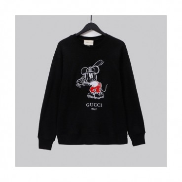 Gucci  Mm/Wm Logo Crew-neck Cotton Tshirts Black  
