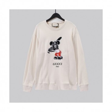 Gucci  Mm/Wm Logo Crew-neck Cotton Tshirts Ivory  