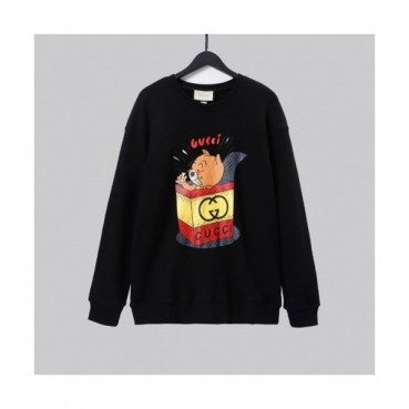 Gucci  Mm/Wm Logo Crew-neck Cotton Tshirts Black  