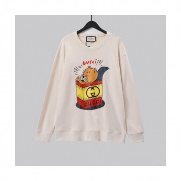 Gucci  Mm/Wm Logo Crew-neck Cotton Tshirts Ivory  