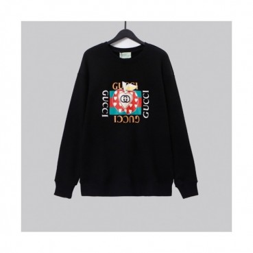 Gucci  Mm/Wm Logo Crew-neck Cotton Tshirts Black  