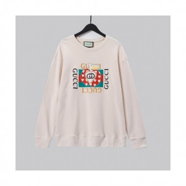 Gucci  Mm/Wm Logo Crew-neck Cotton Tshirts Ivory  