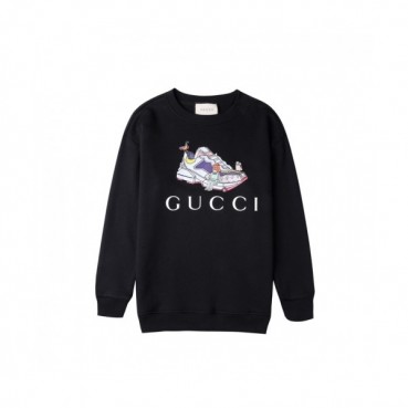 Gucci  Mm/Wm Logo Crew-neck Cotton Tshirts Black 