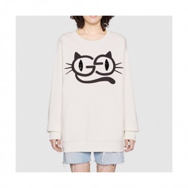 Gucci  Mm/Wm Logo Crew-neck Cotton Tshirts Ivory 