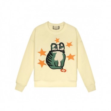 Gucci  Mm/Wm Logo Crew-neck Cotton Tshirts Ivory 