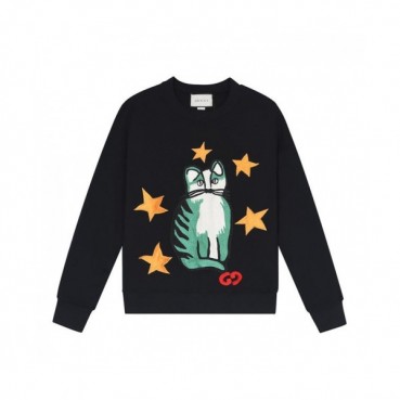 Gucci  Mm/Wm Logo Crew-neck Cotton Tshirts Black 