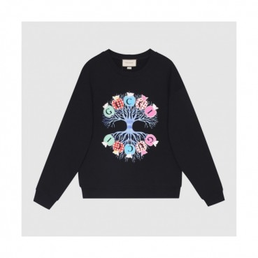 Gucci  Mm/Wm Logo Crew-neck Cotton Tshirts Black 