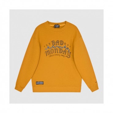 BAD MONDAY   Mm/Wm Logo Oversize Cotton Thirts Orange - BAN MONDAY 2021 남/녀 로고 오버사이즈 코튼 맨투맨 Bad0024x Size(xs 