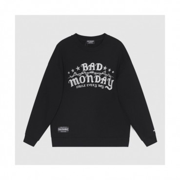 BAD MONDAY   Mm/Wm Logo Oversize Cotton Thirts Black - BAN MONDAY 2021 남/녀 로고 오버사이즈 코튼 맨투맨 Bad0022x Size(xs 