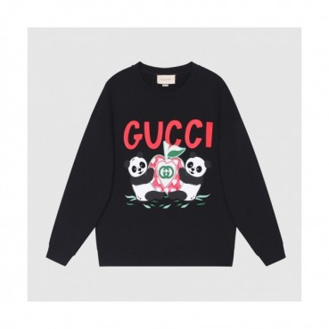 Gucci  Mm/Wm Logo Crew-neck Cotton Tshirts Black 