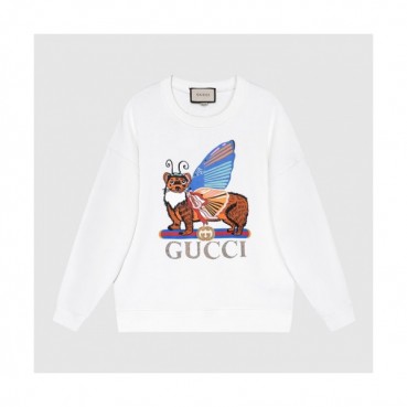 Gucci  Mm/Wm Logo Crew-neck Cotton Tshirts White 