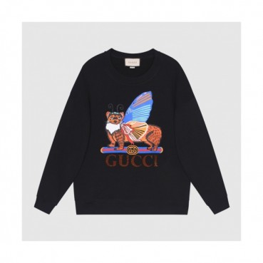 Gucci  Mm/Wm Logo Crew-neck Cotton Tshirts Black 