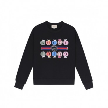 Gucci  Mm/Wm Logo Crew-neck Cotton Tshirts Black 
