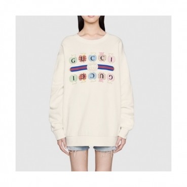 Gucci  Mm/Wm Logo Crew-neck Cotton Tshirts White 