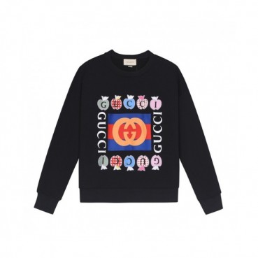 Gucci  Mm/Wm Logo Crew-neck Cotton Tshirts Black 