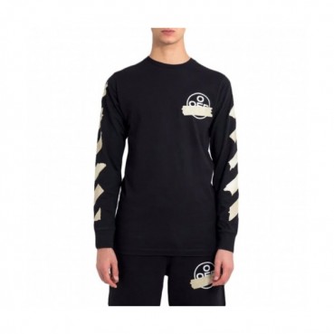 Off-white  Mm/Wm Logo Cotton Oversize Hoodie Black 
