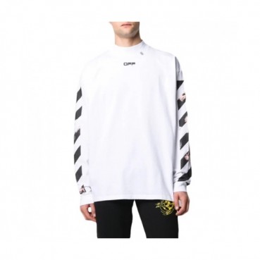 Off-white  Mm/Wm Logo Cotton Oversize Hoodie White 