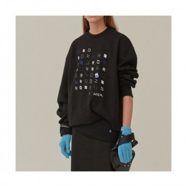 ADER  Womens Minimal Cotton Tshirts Black - ADER 2021 여성 미니멀 코튼 긴팔티 Ade0028x Size(s 