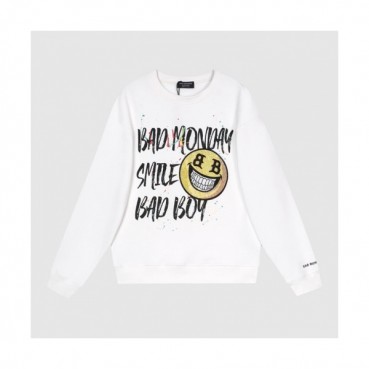 BAD MONDAY   Mm/Wm Logo Oversize Cotton Thirts White - BAN MONDAY 2021 남/녀 로고 오버사이즈 코튼 맨투맨 Bad0015x Size(xs 