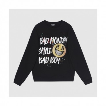 BAD MONDAY   Mm/Wm Logo Oversize Cotton Thirts Black - BAN MONDAY 2021 남/녀 로고 오버사이즈 코튼 맨투맨 Bad009x Size(xs 